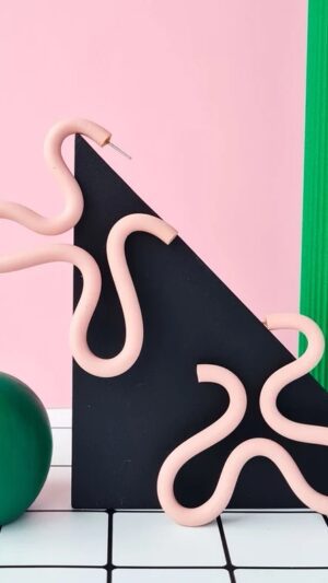 Boucles d'oreilles gribouillis